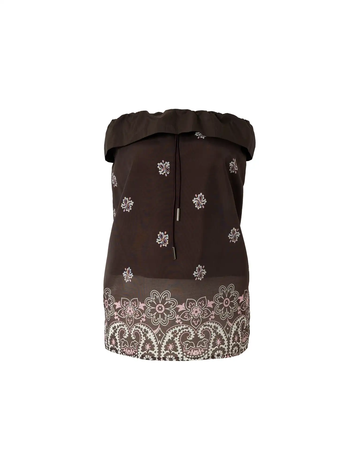 Ruffle Sweetheart Floral Foldover Tube Top - Image 7