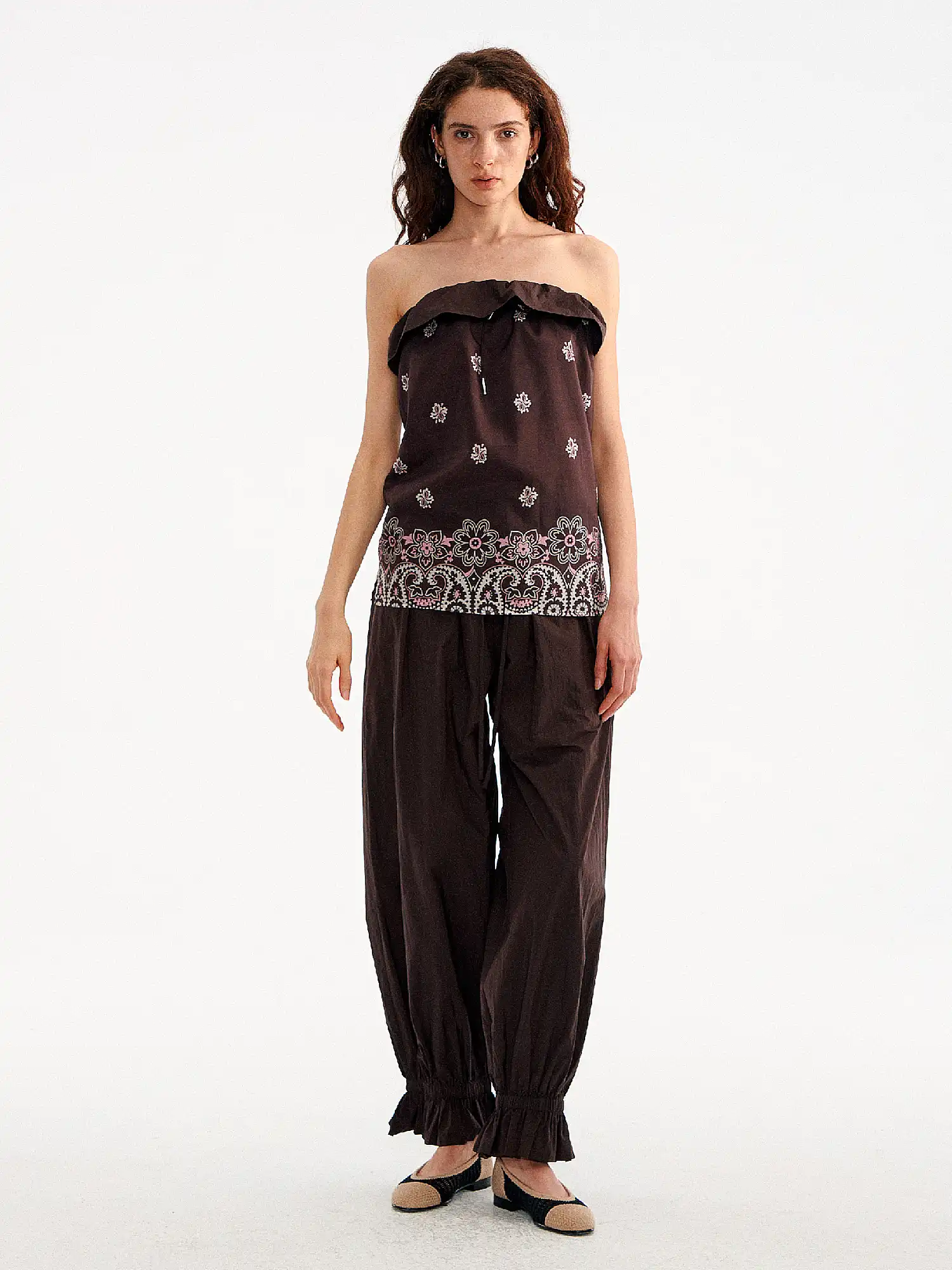 Ruffle Sweetheart Floral Foldover Tube Top - Image 9