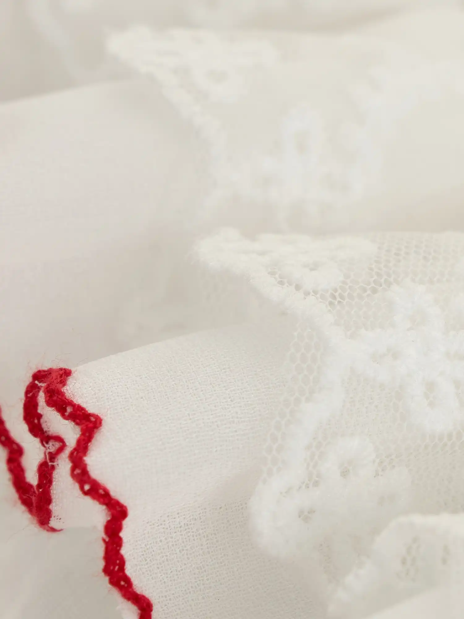 Ruffle Waist Eyelet Embroidered High-Waist Shorts - Image 6