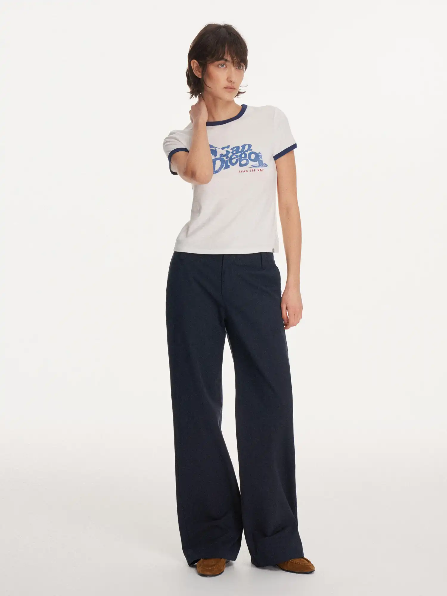 San Diego Vintage Ringer Graphic Tee - Image 2