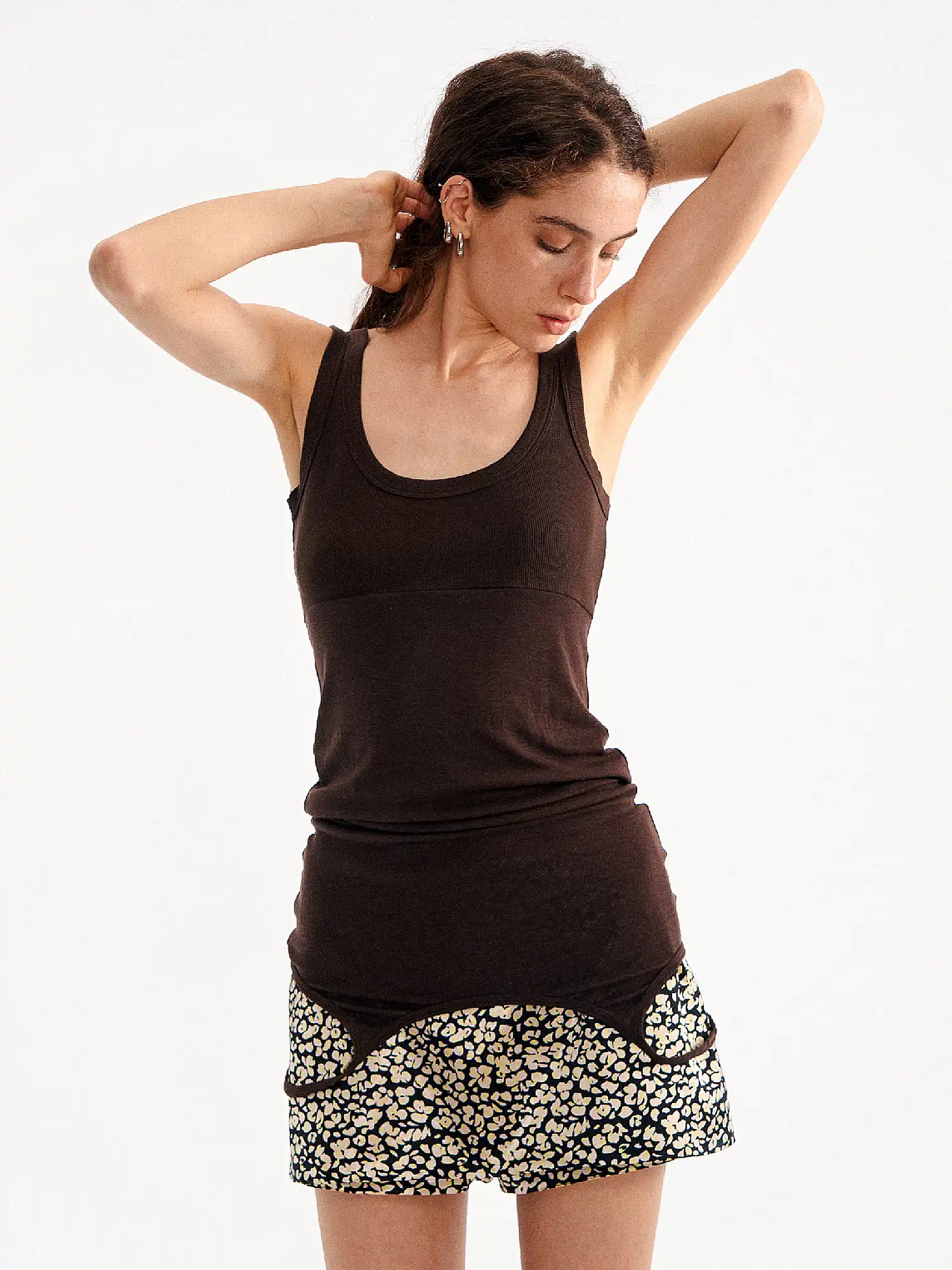 Scoop Neck Knit Longline Tank Top - Image 5