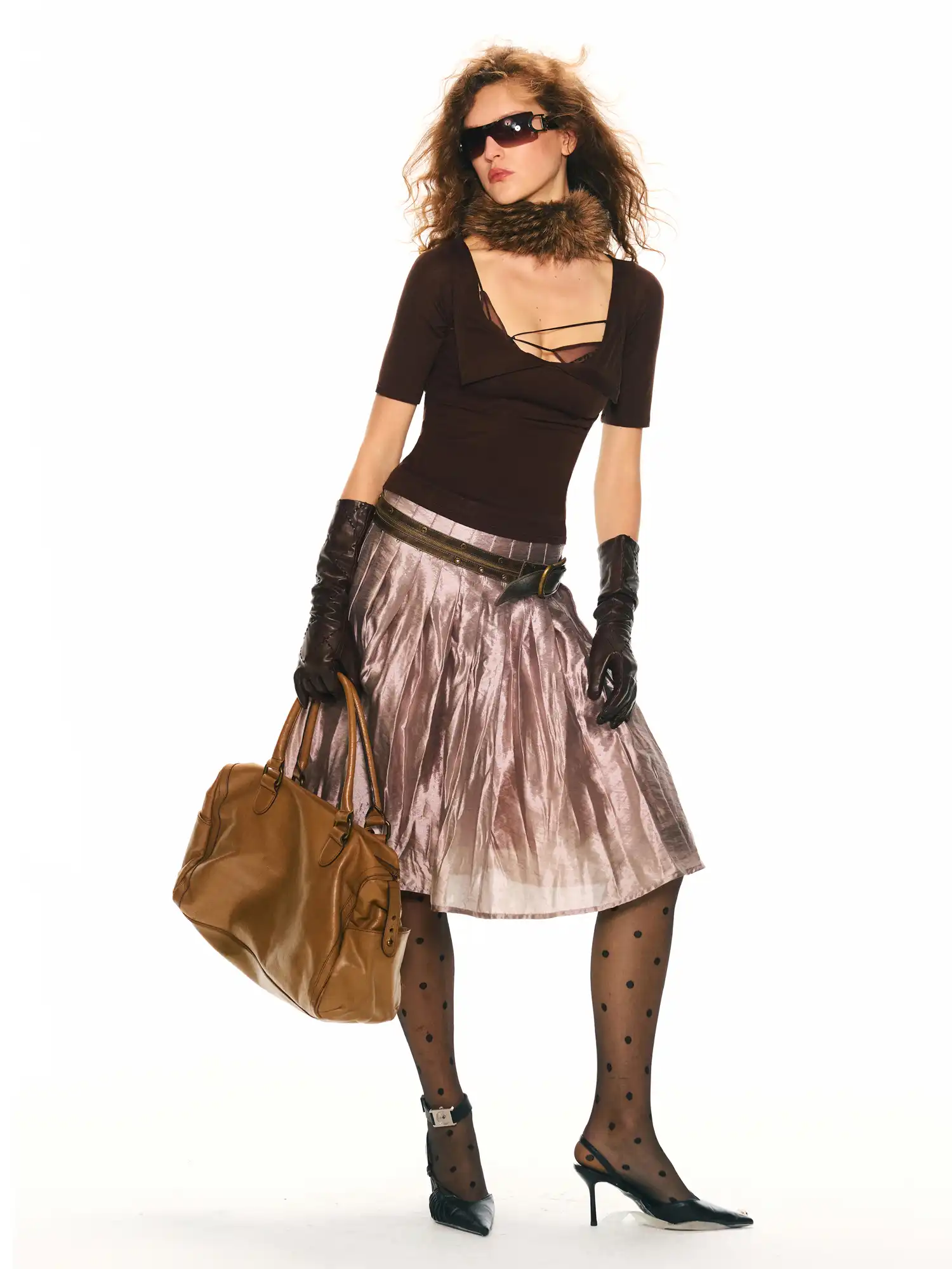 Sheer Layered Half Sleeve Tee - Image 8