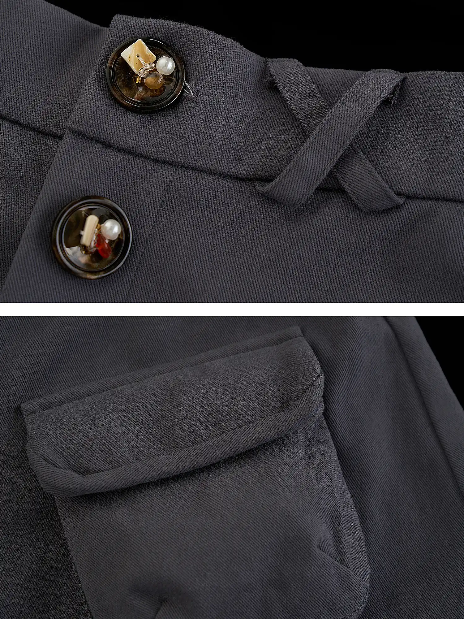 Shell Button Low-Rise Cargo Shorts - Image 4