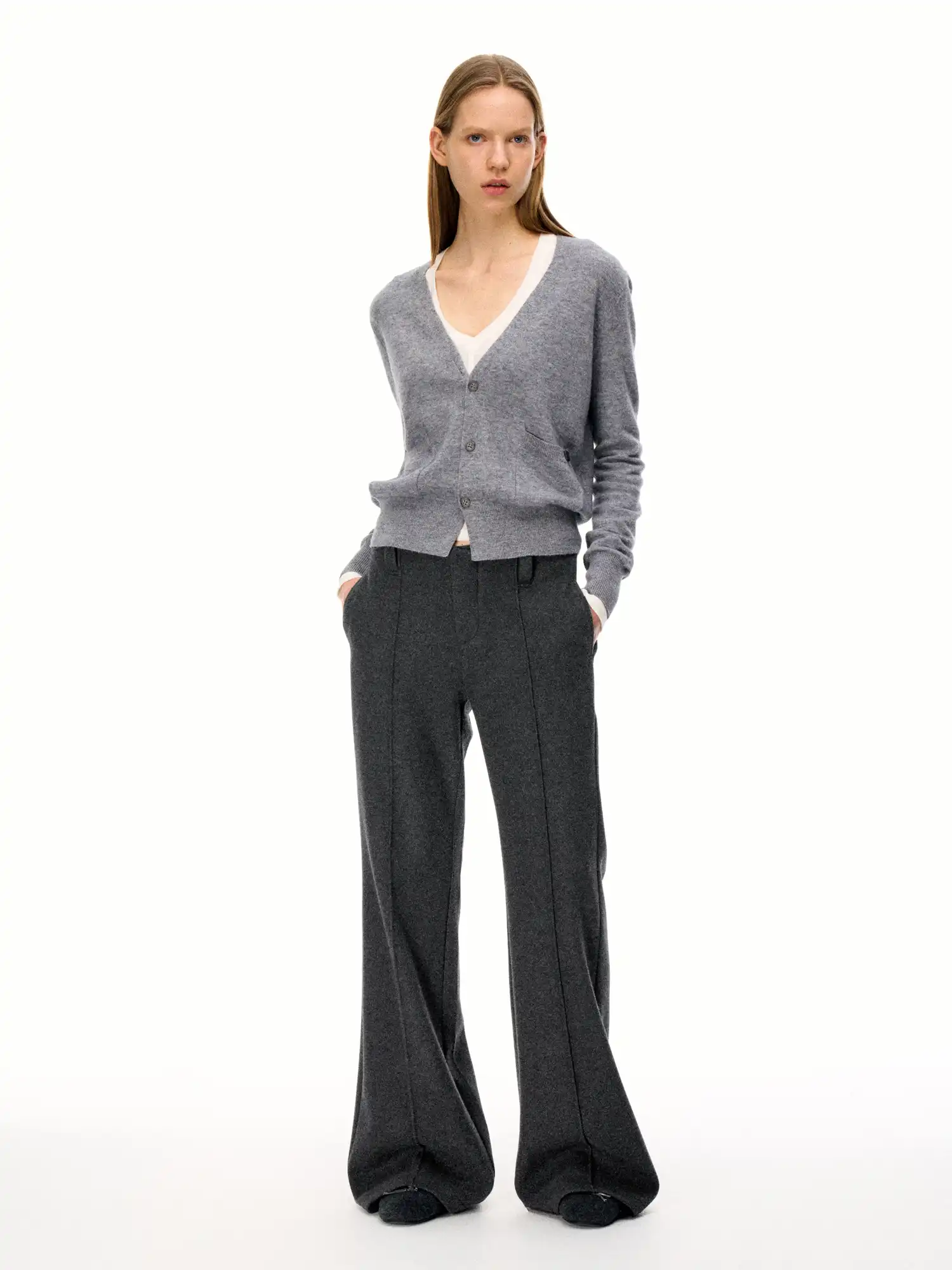 Slightly Flared Casual Suit Trousers - Image 5