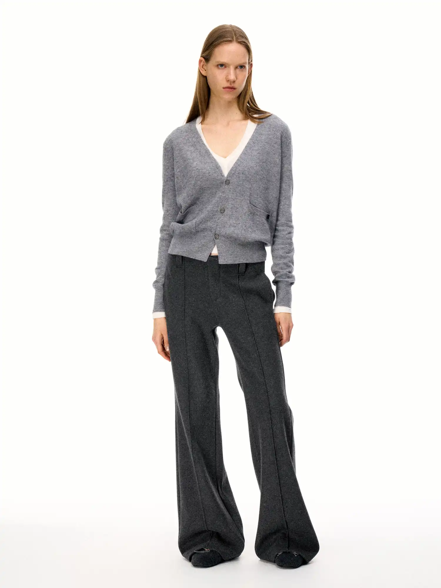 Slightly Flared Casual Suit Trousers - Image 6
