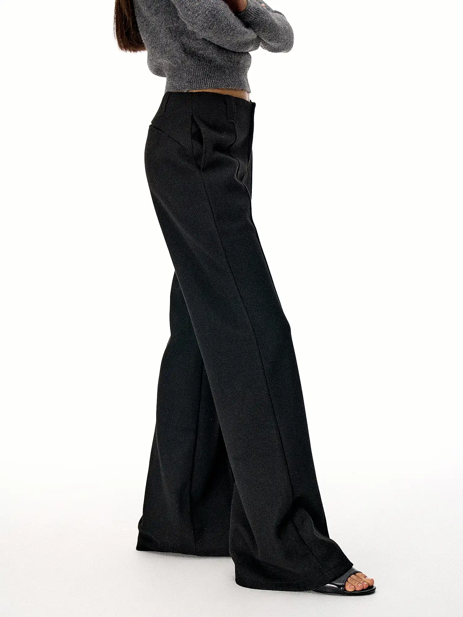 Slightly Flared Casual Suit Trousers - Image 8