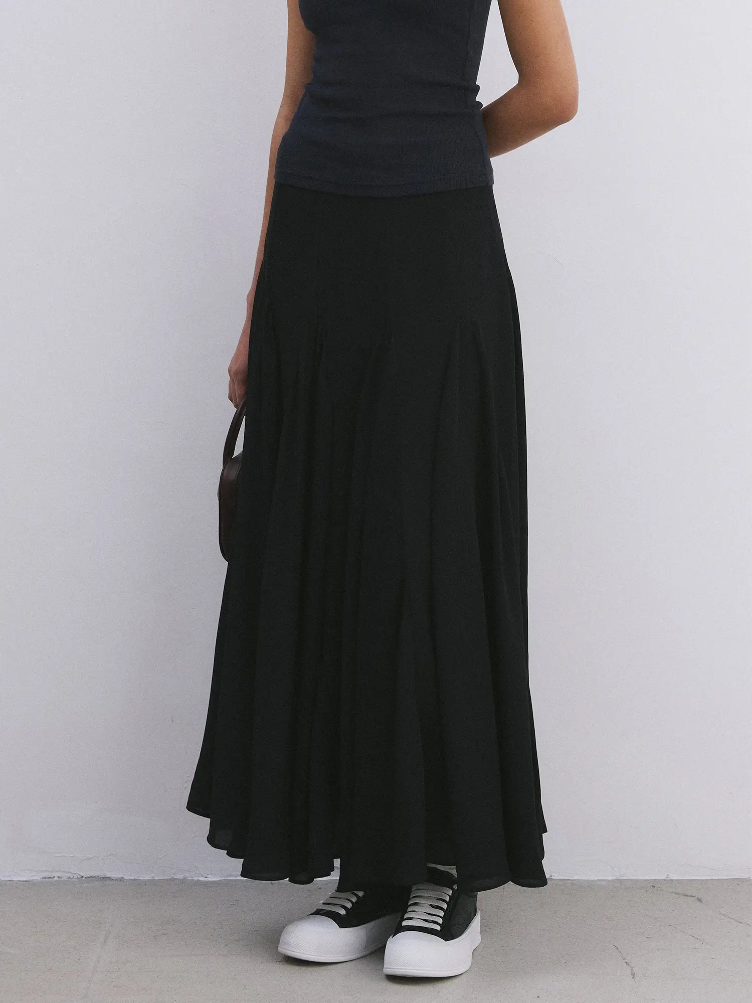 Balletcore Plaid Sheer Midi Skirt - Image 7
