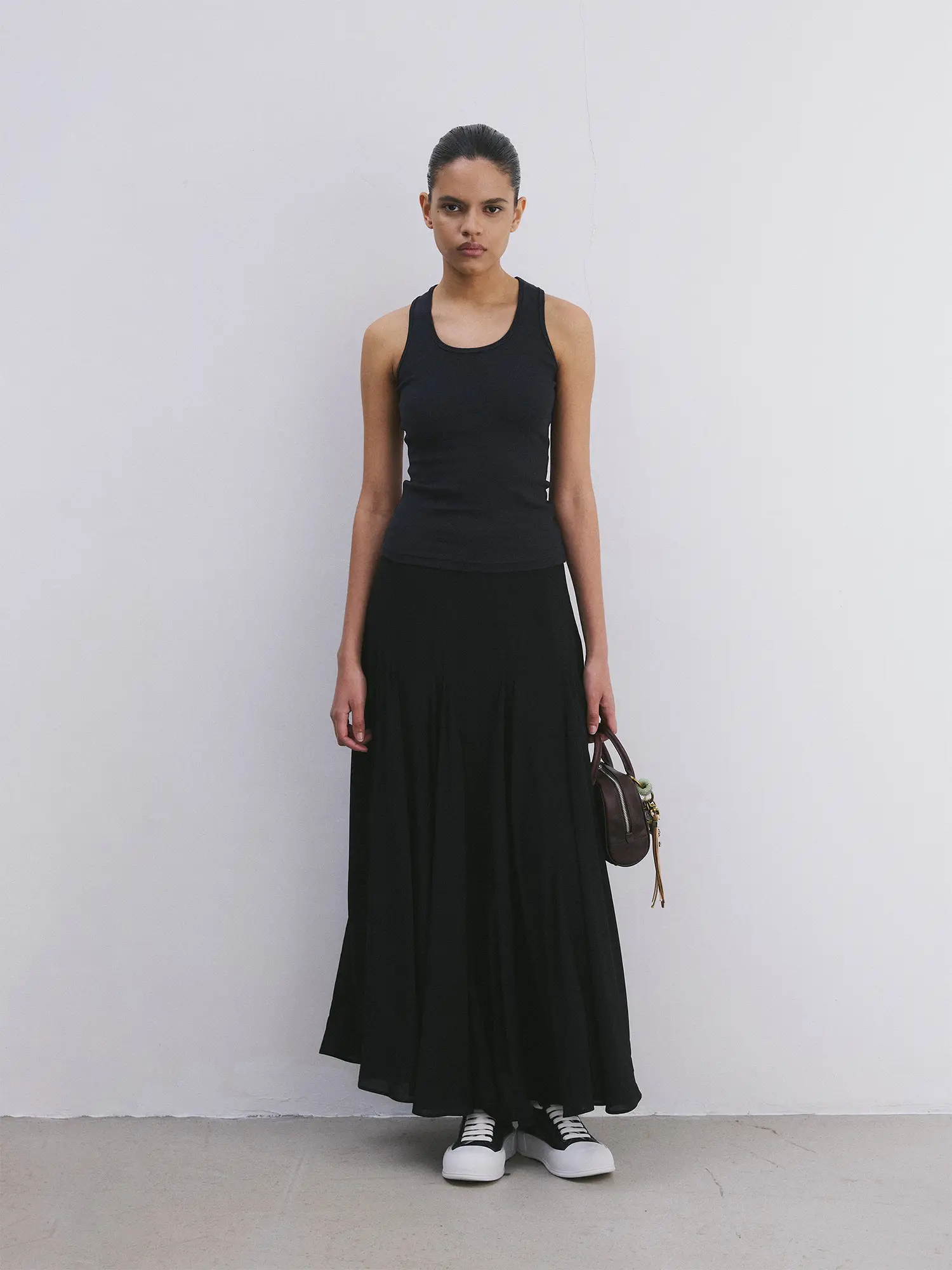 Balletcore Plaid Sheer Midi Skirt - Image 8
