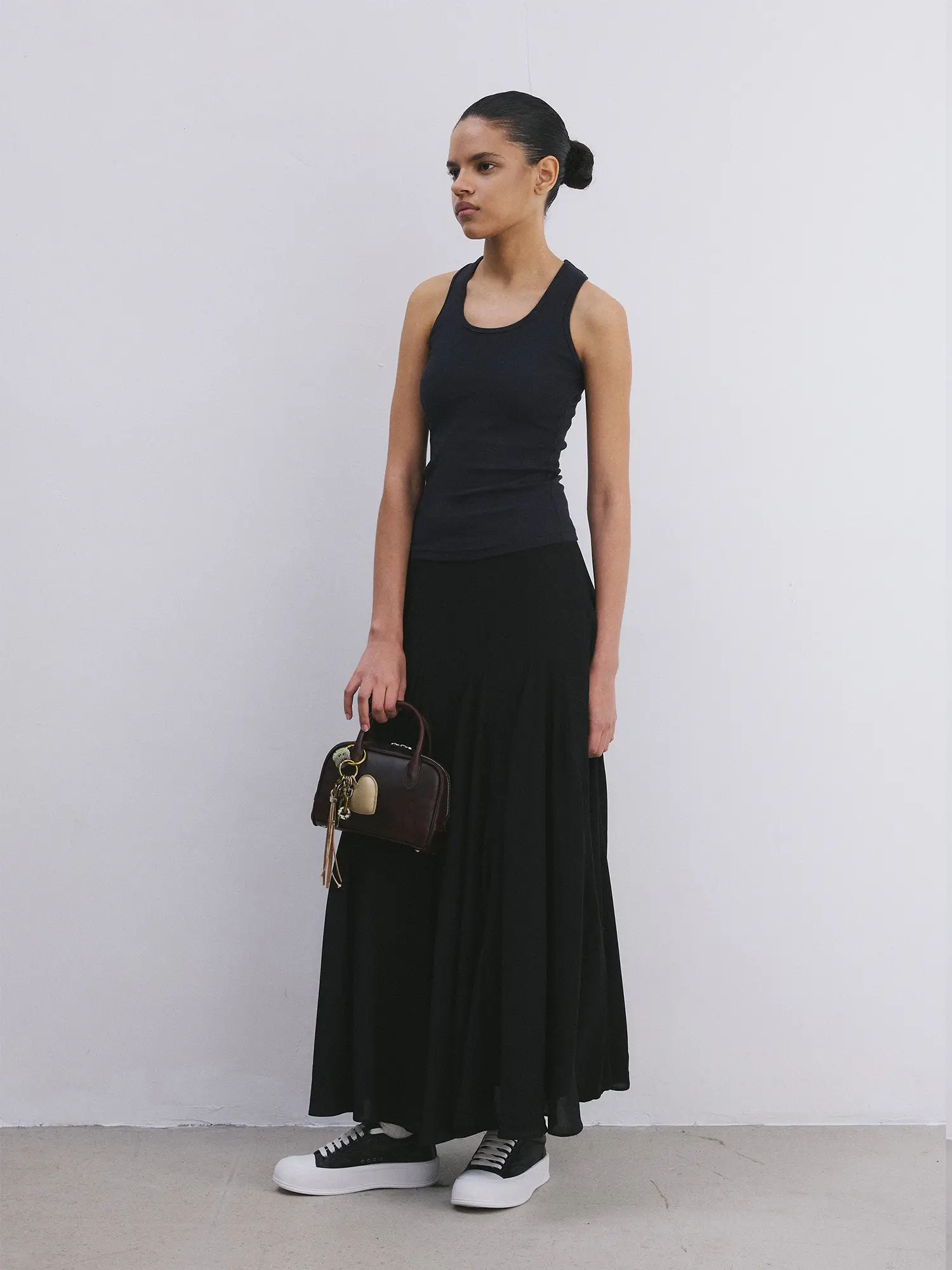 Balletcore Plaid Sheer Midi Skirt - Image 9