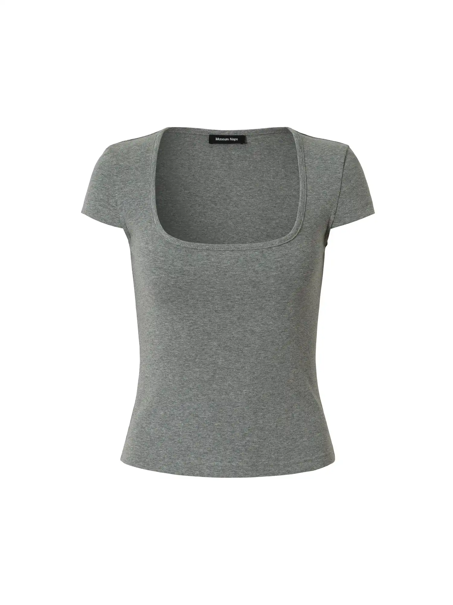 Square Neck Fitted Cropped T Shirt - Image 3
