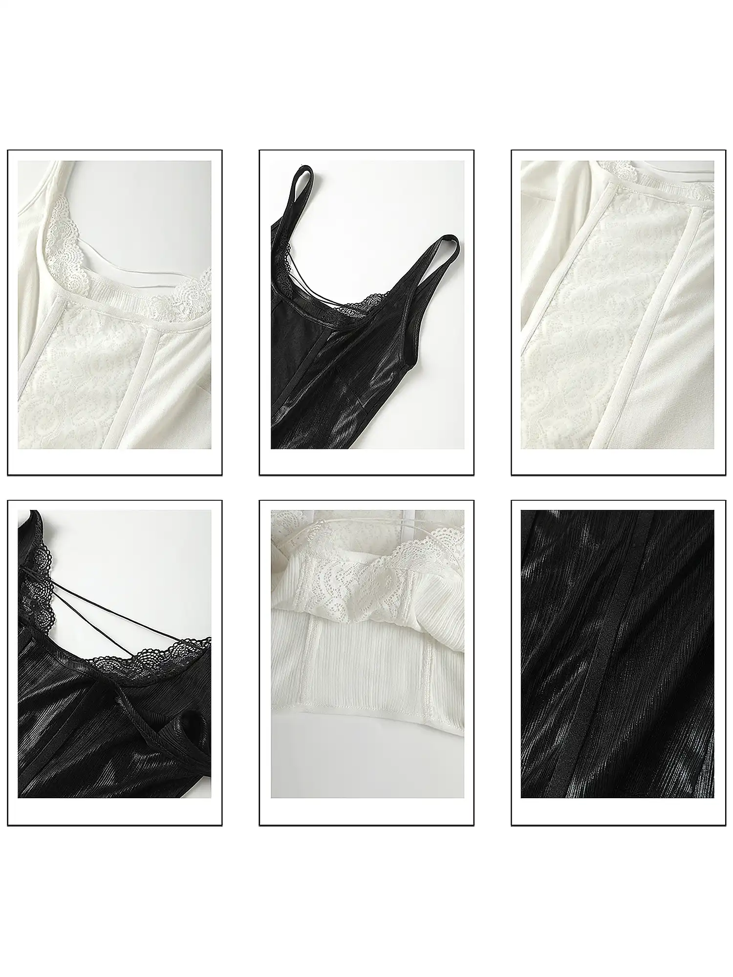 Strap Detail Slightly Lace Sheer Mesh Y2K Tank Top - Image 5