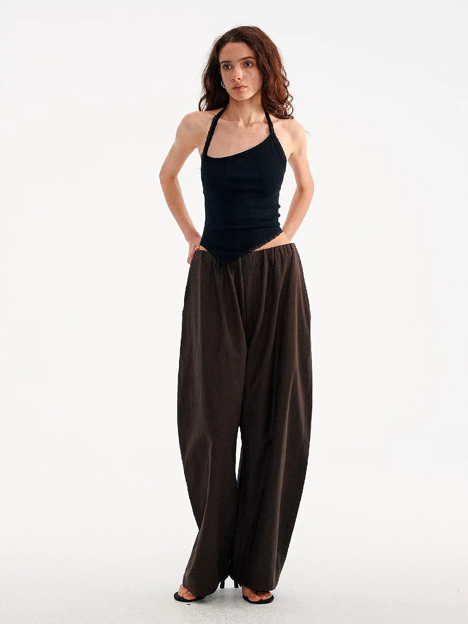 Tencel-Cotton Pleated Barrel Pants - Image 10