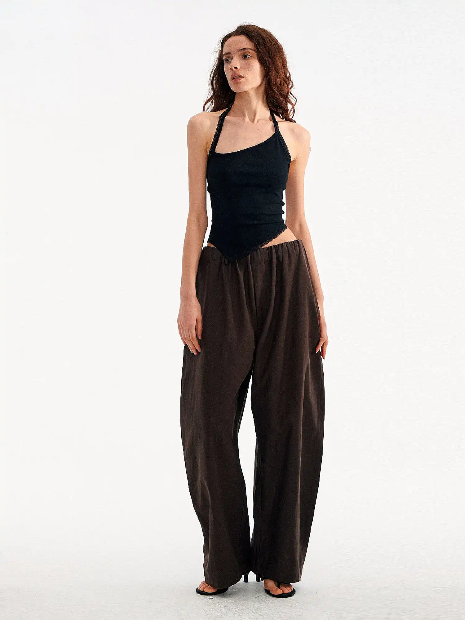 Tencel-Cotton Pleated Barrel Pants - Image 11