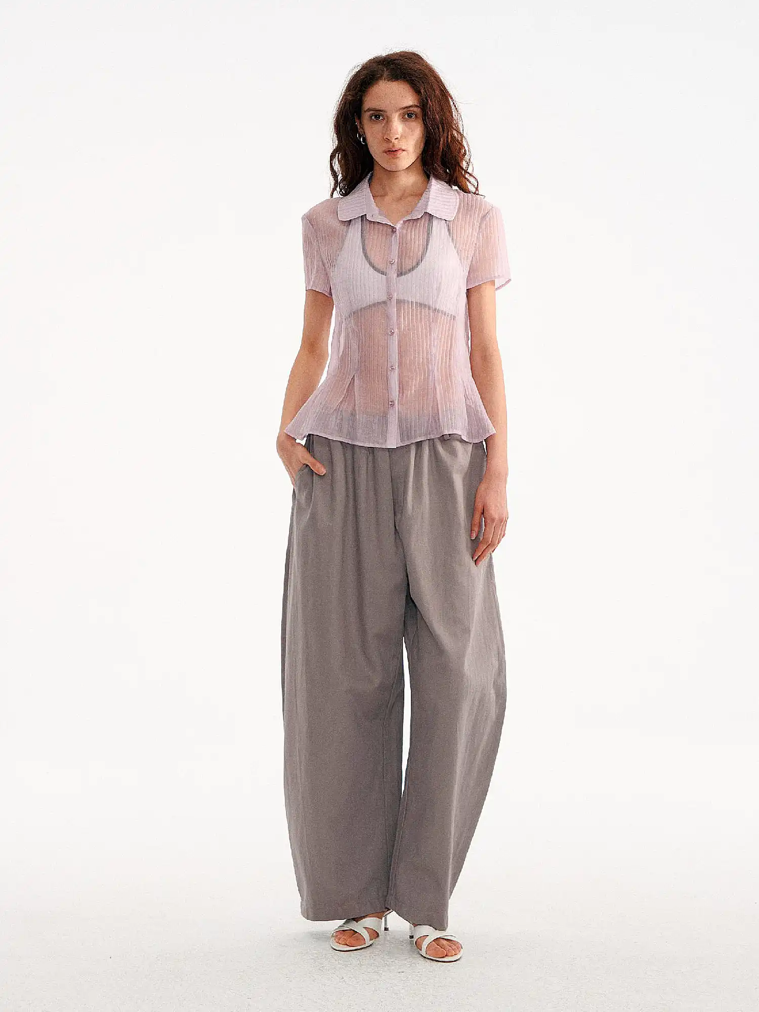 Tencel-Cotton Pleated Barrel Pants - Image 5