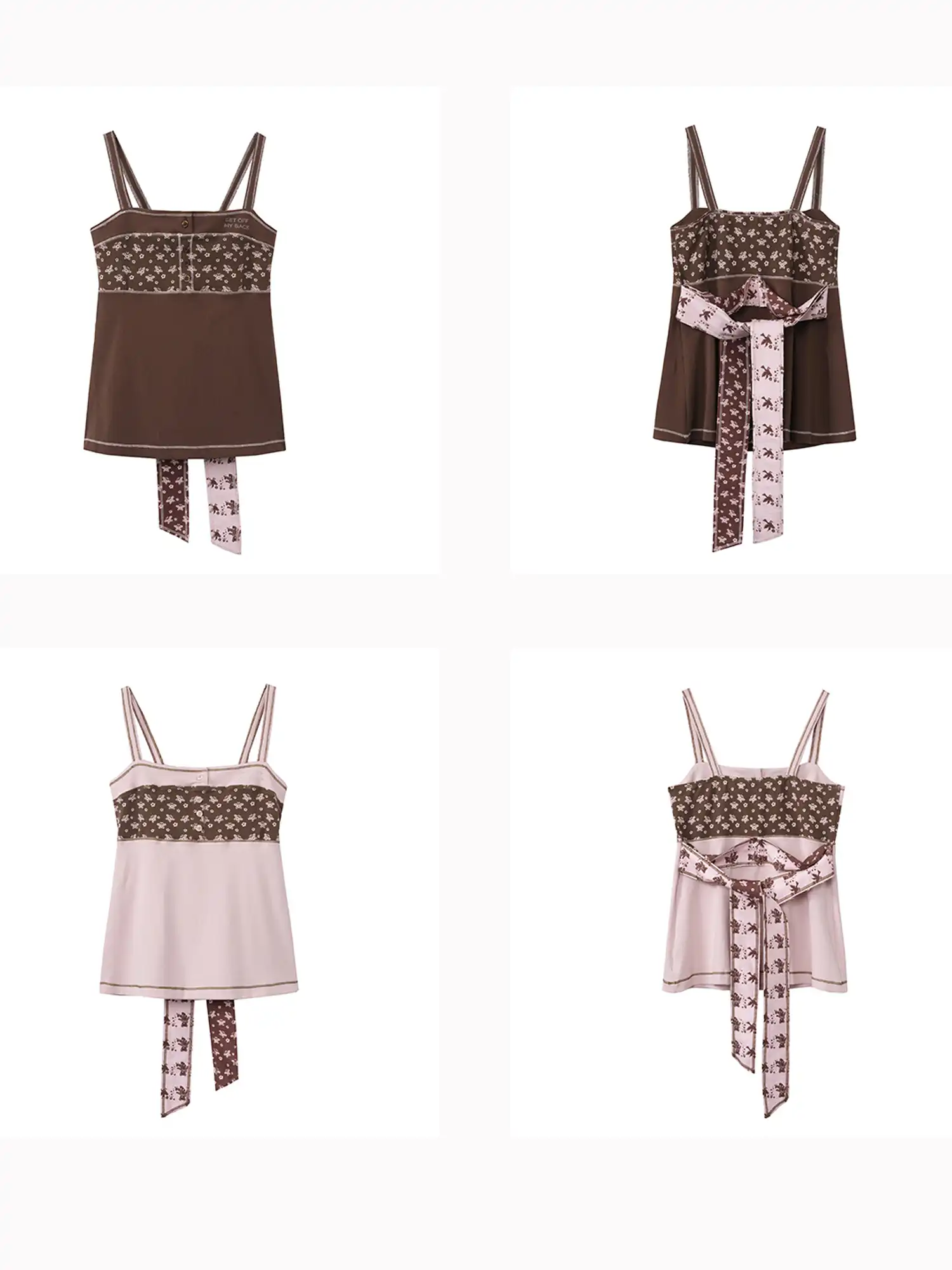 Tie Back Floral Babydoll Tank Top - Image 11