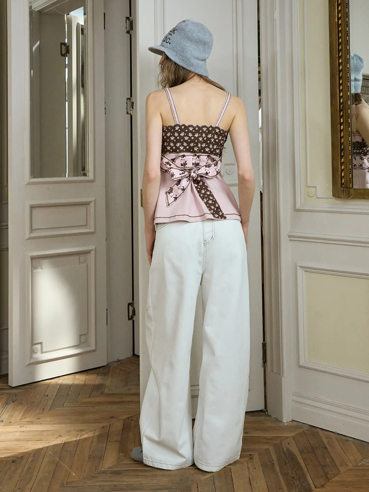 Tie Back Floral Babydoll Tank Top - Image 5