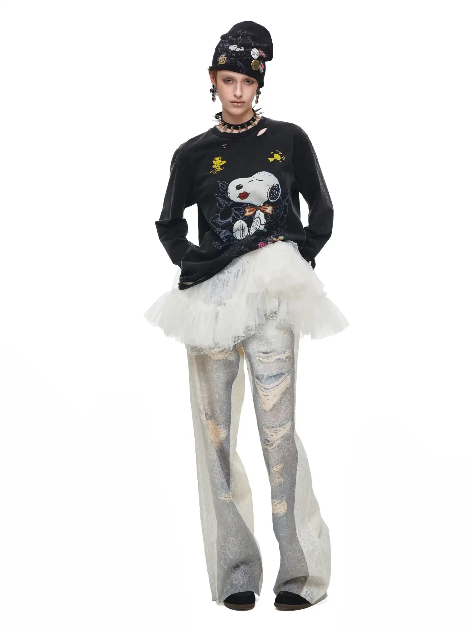 Tiered Tulle Lace Ruffle Mini Skirt - Image 12