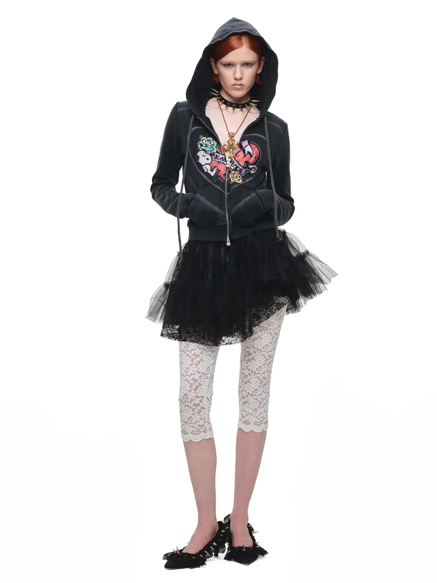 Tiered Tulle Lace Ruffle Mini Skirt - Image 5
