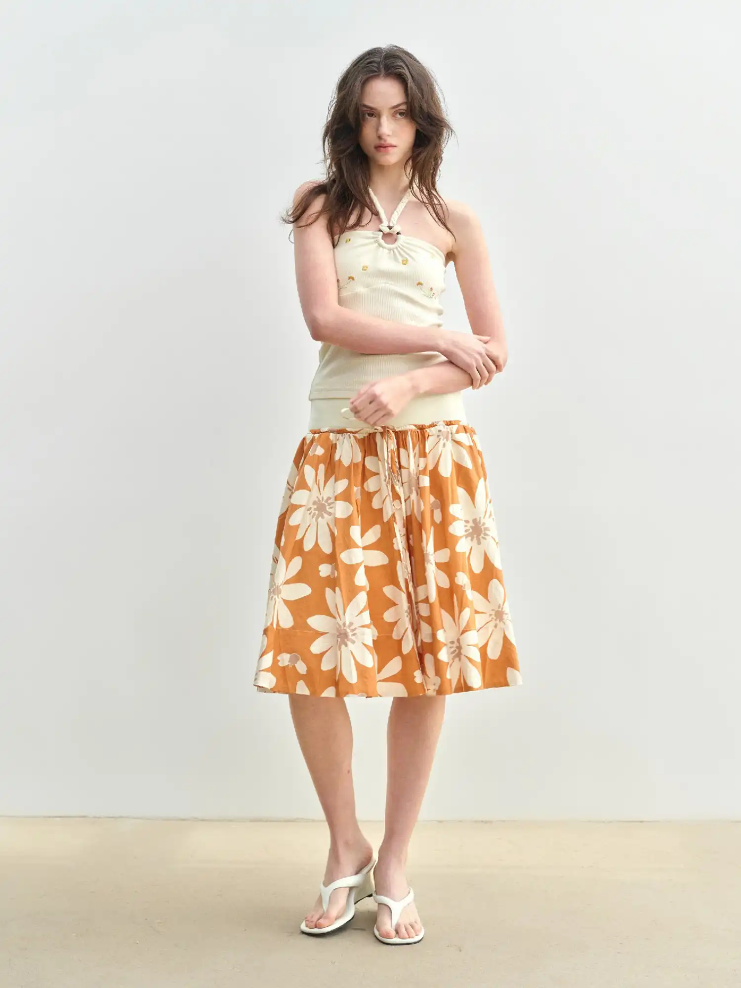 Tropical Floral High Waisted Mini Skirt - Image 10