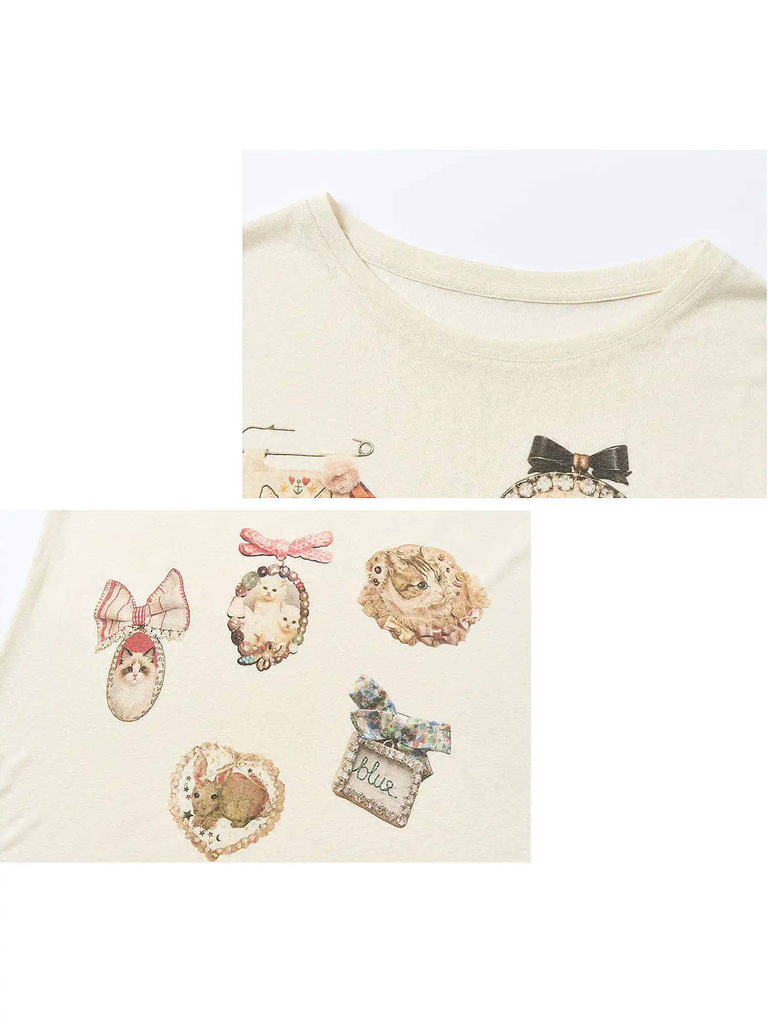 Vintage Cat Lyocell Linen Tee - Image 8