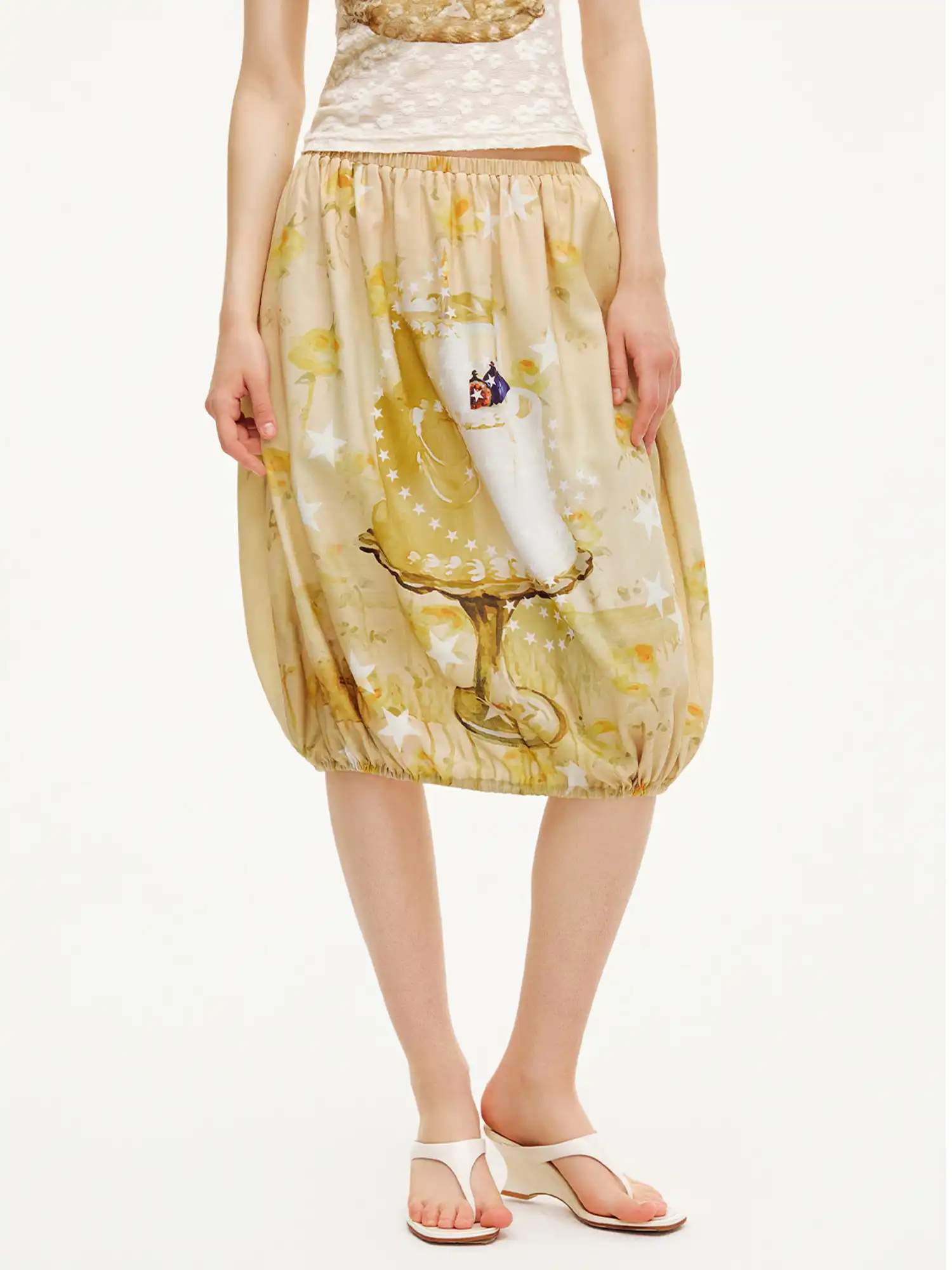 Vintage Drawstring Bubble Skirt - Image 2