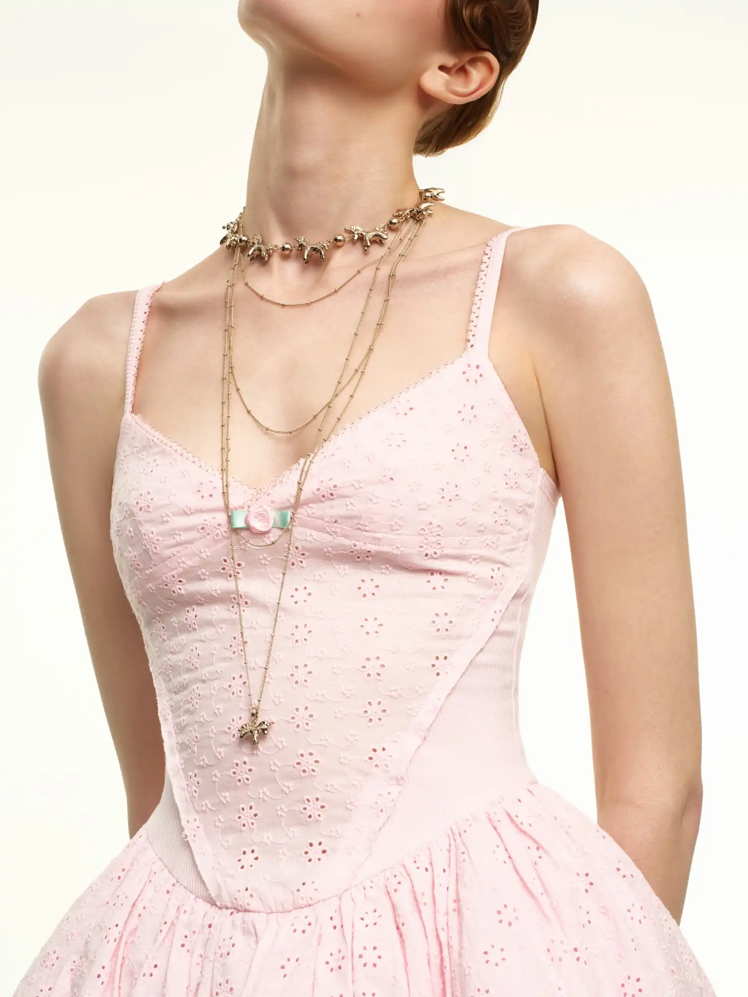 Vintage Layered Horse Medallion Long Pendant Necklace - Image 2