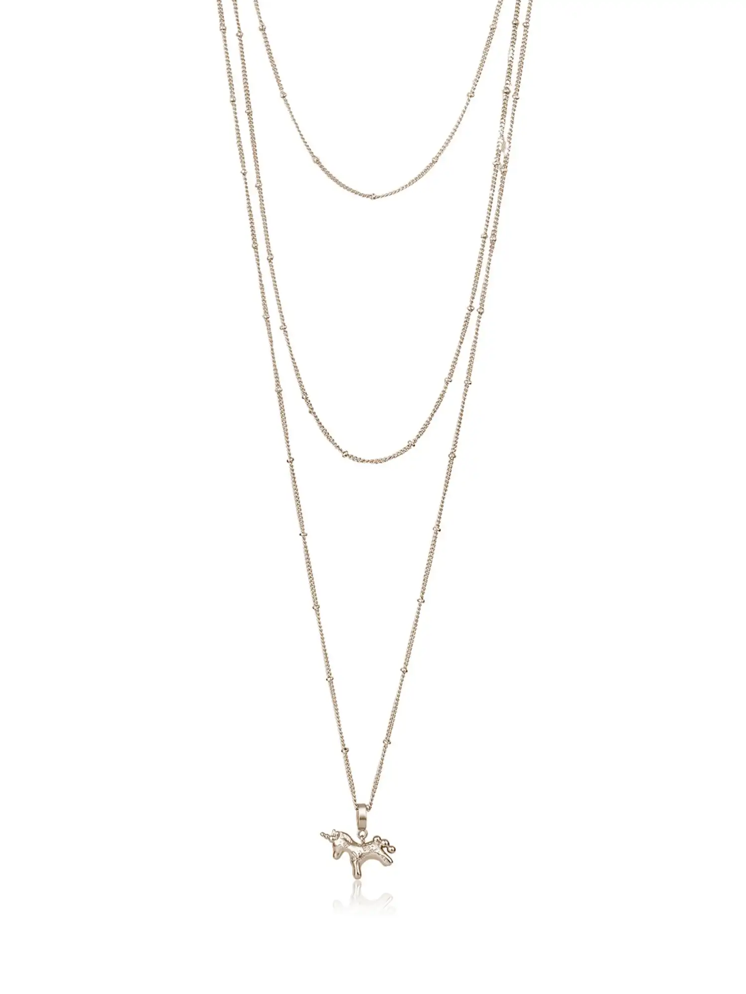 Vintage Layered Horse Medallion Long Pendant Necklace - Image 4