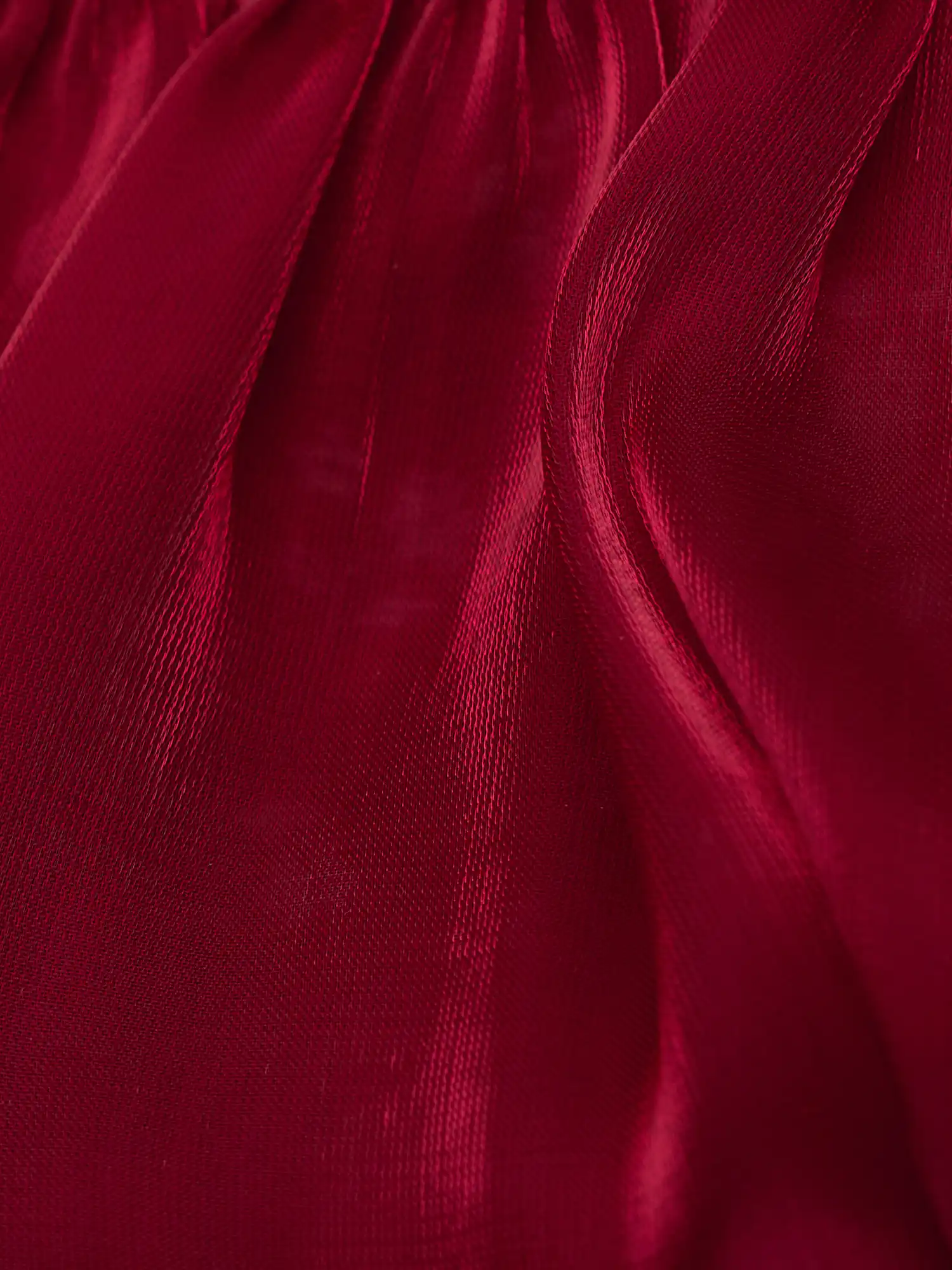 Vintage Satin Red Bubble Hem Baby Doll Tee - Image 9