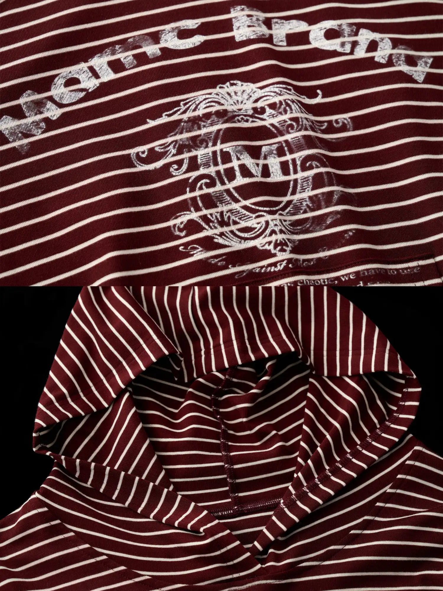 Vintage Striped Peplum Hoodie - Image 13