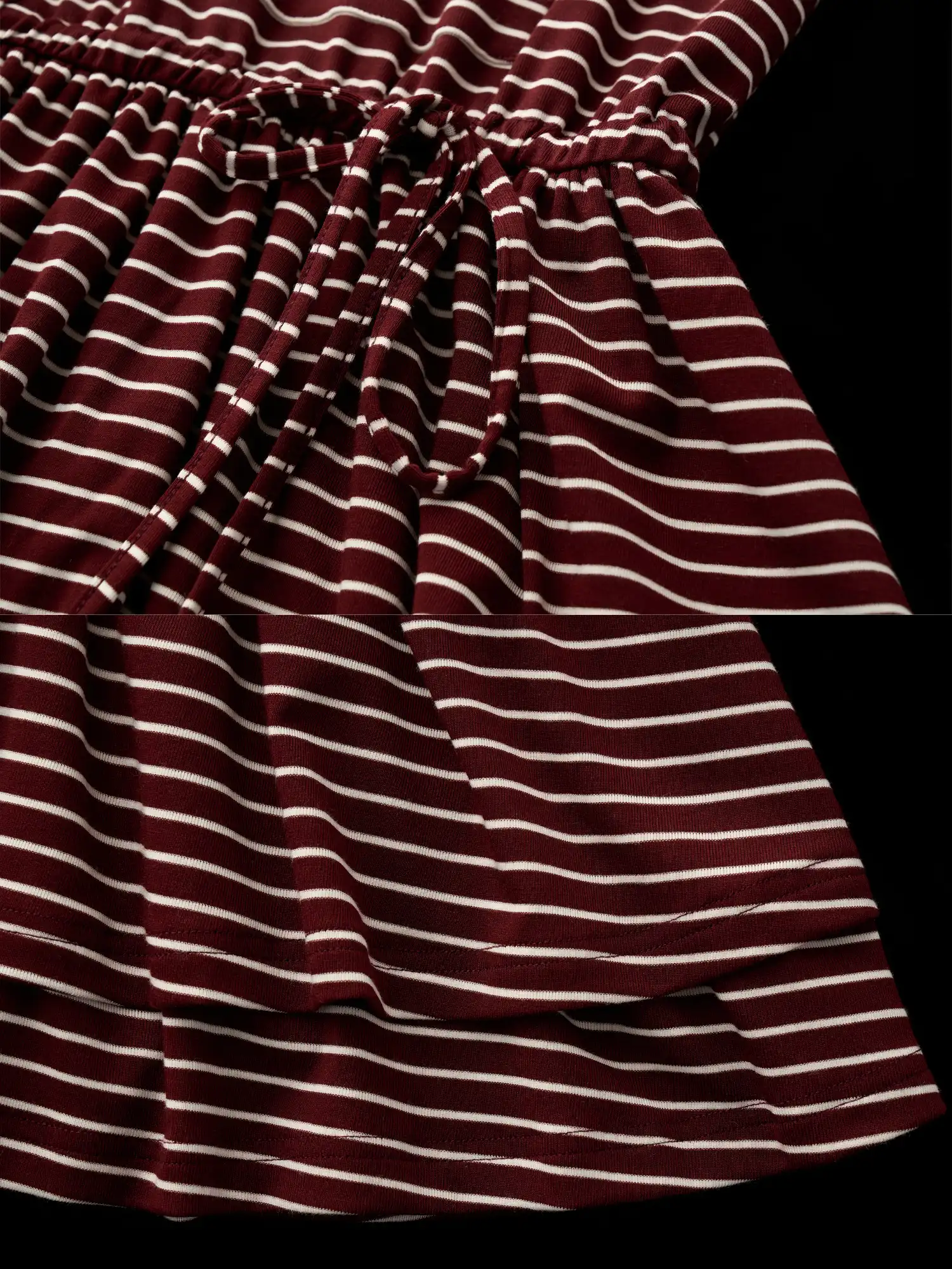 Vintage Striped Peplum Hoodie - Image 14