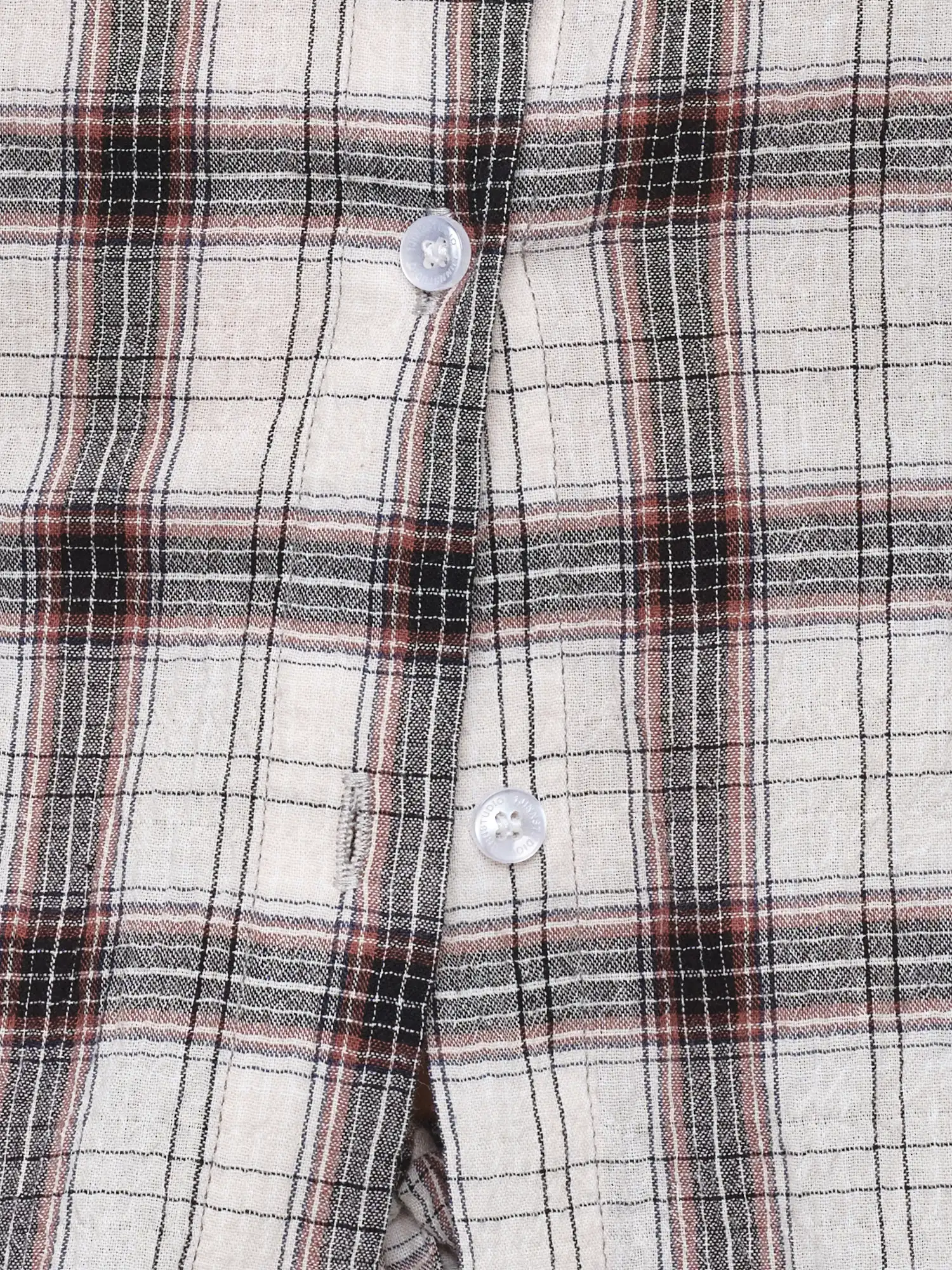 Vintage Tailored Plaid Button Up Shirt - Image 9