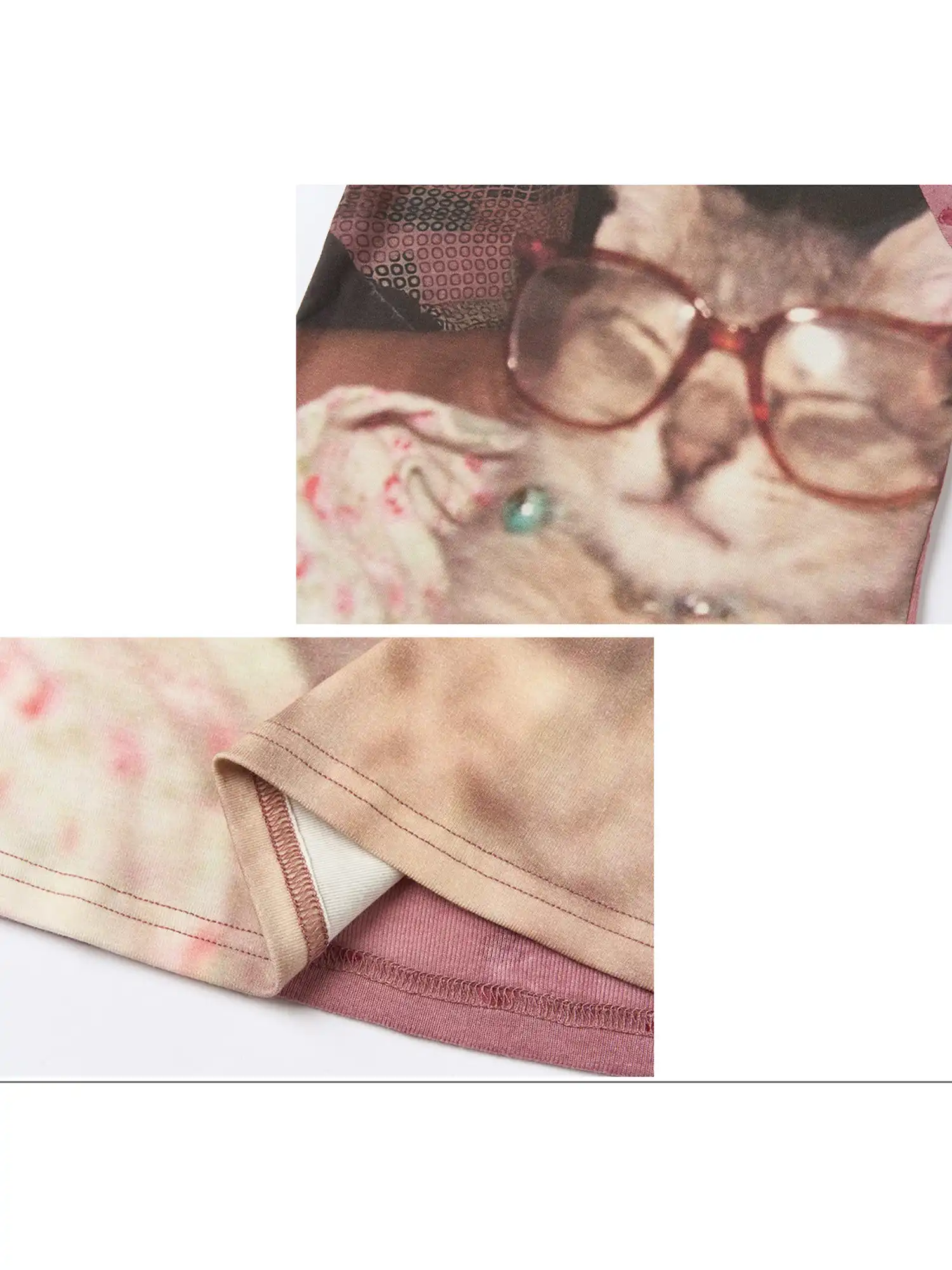 Vintage Velvet Polka Dot Raglan Sleeve Tee - Image 9