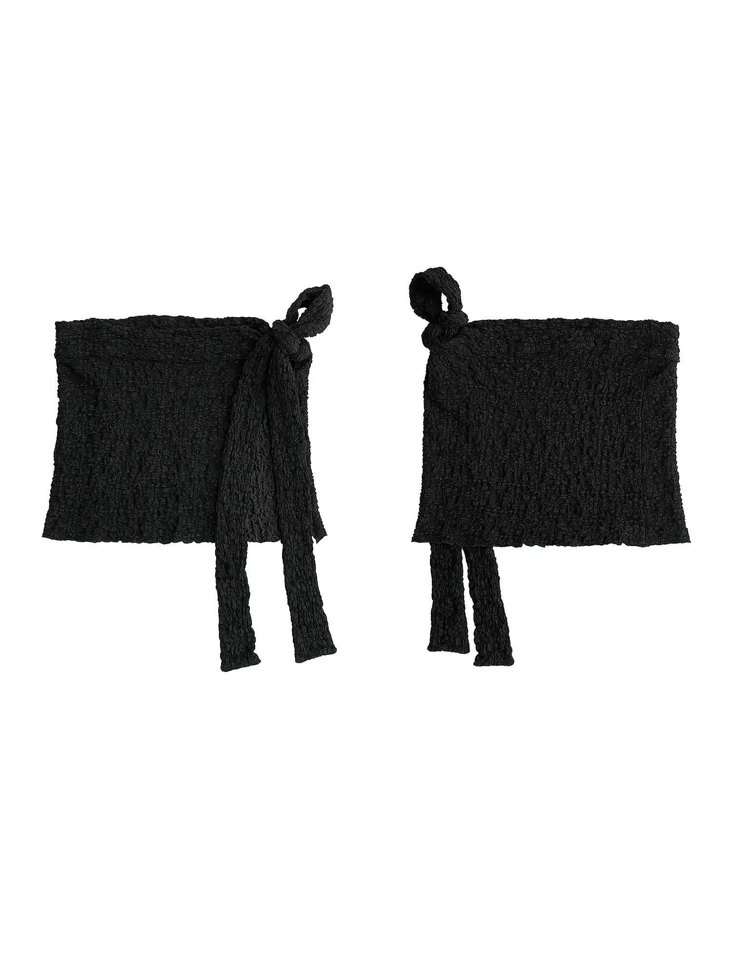 Wrap-Tie Crochet Sarong Skirt with Asymmetric Hemline - Image 2