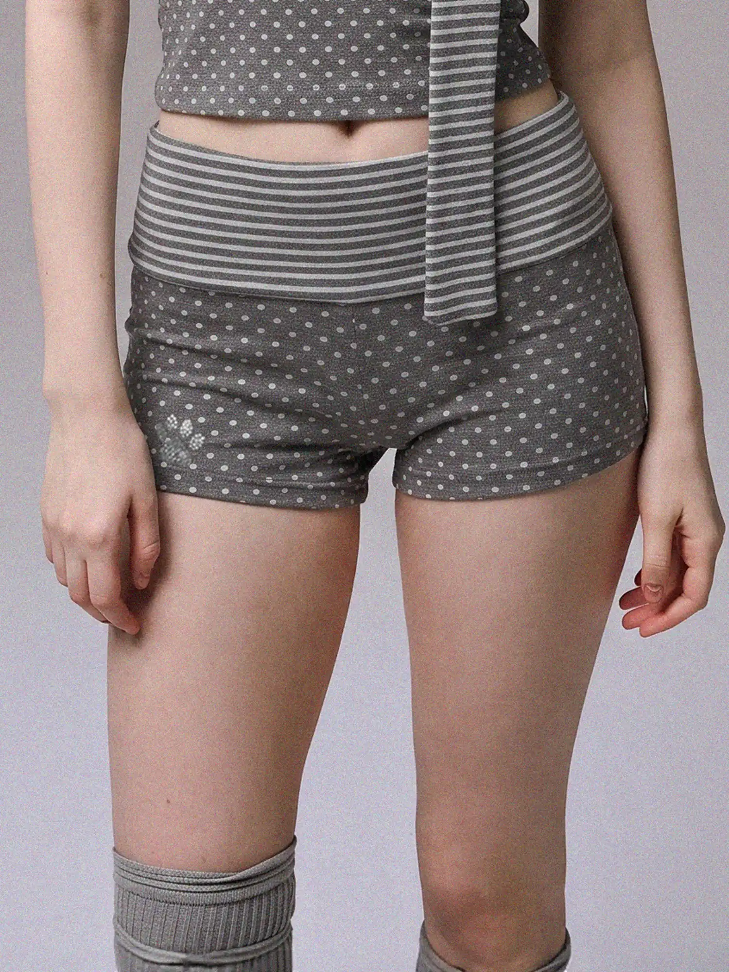Y2K Polka Dot Foldover Shorts