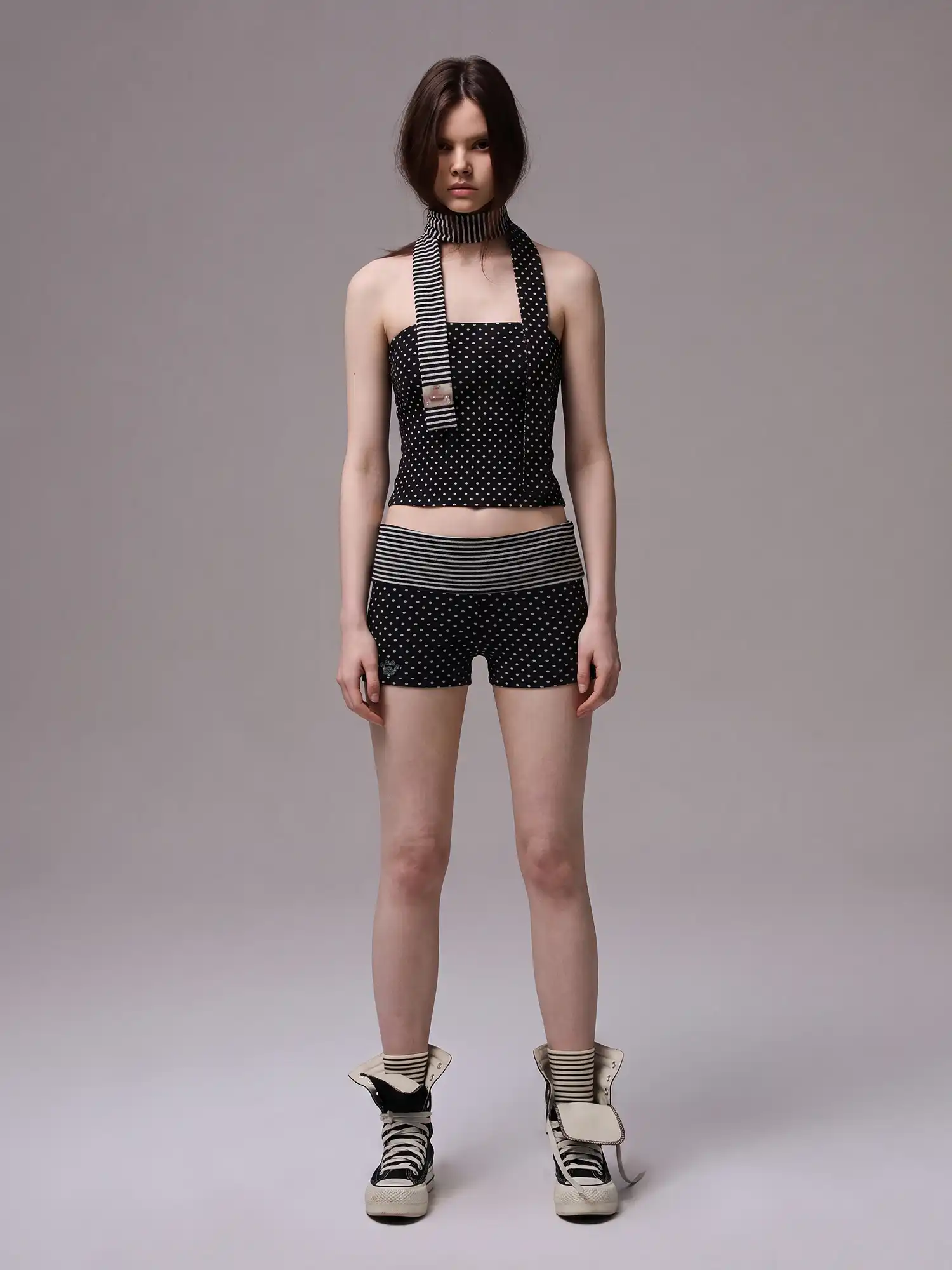Y2K Polka Dot Foldover Shorts - Image 10