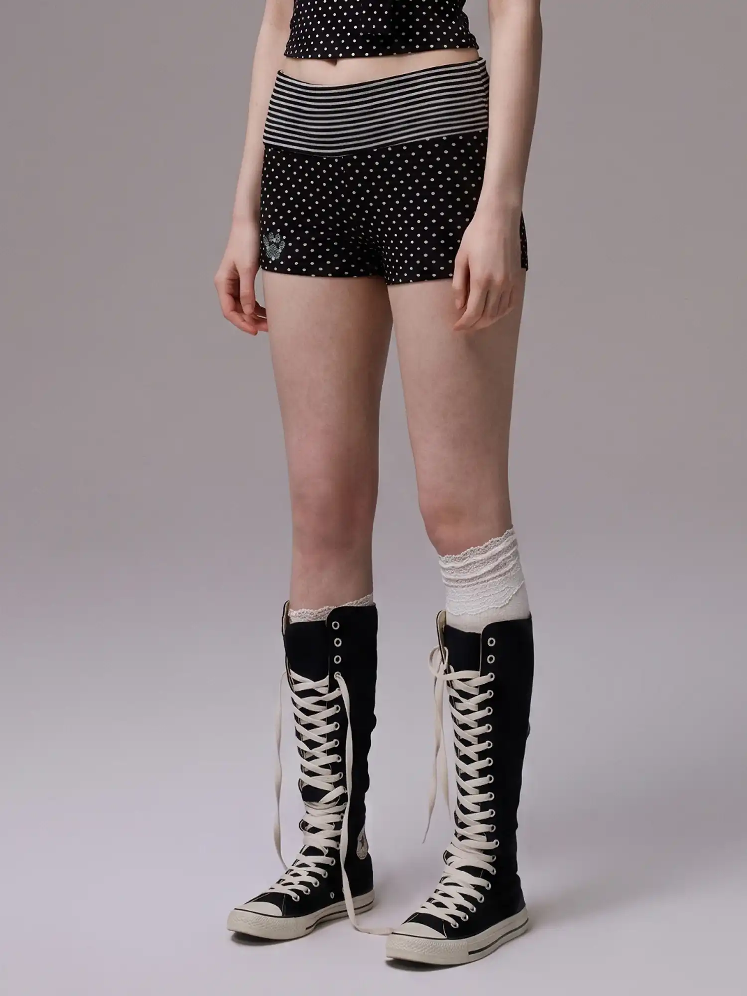 Y2K Polka Dot Foldover Shorts - Image 9