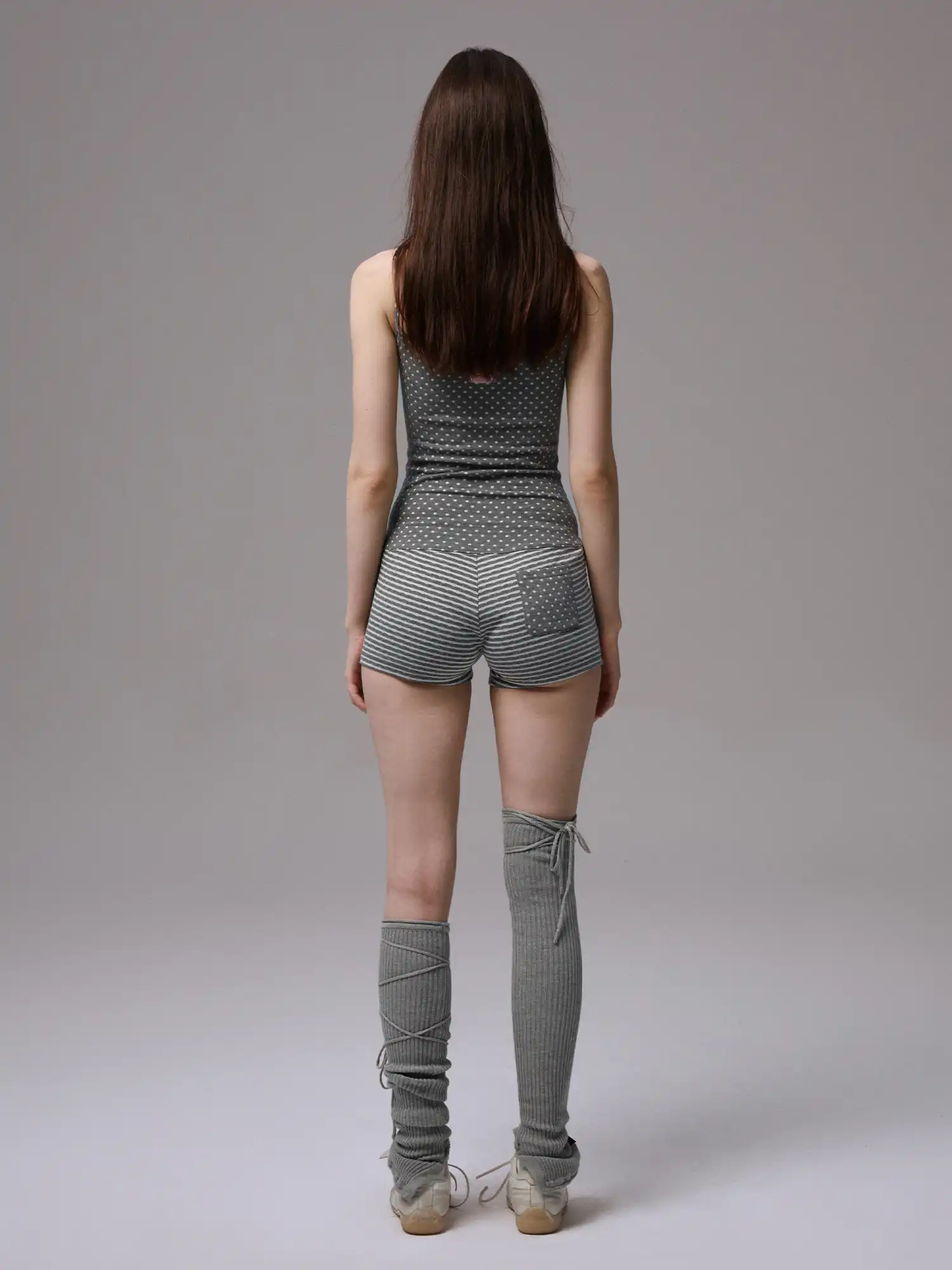 Y2K Polka Dot Stripe Romper - Image 3