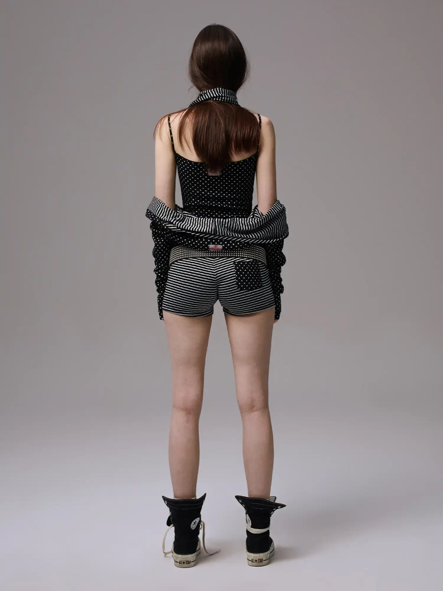 Y2K Polka Dot Stripe Romper - Image 7