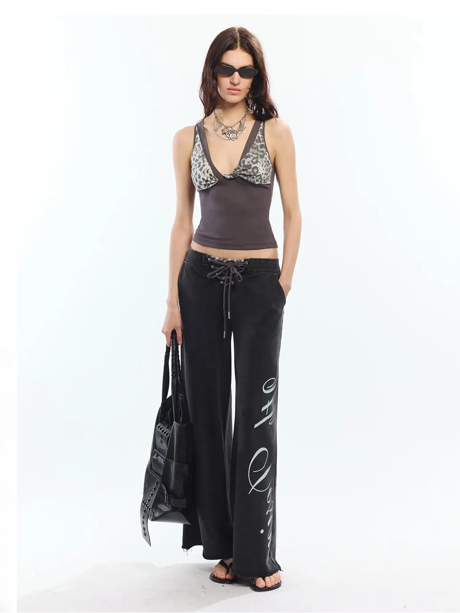 Y2K Rhinestone Twisted V Neck Cami Top - Image 10