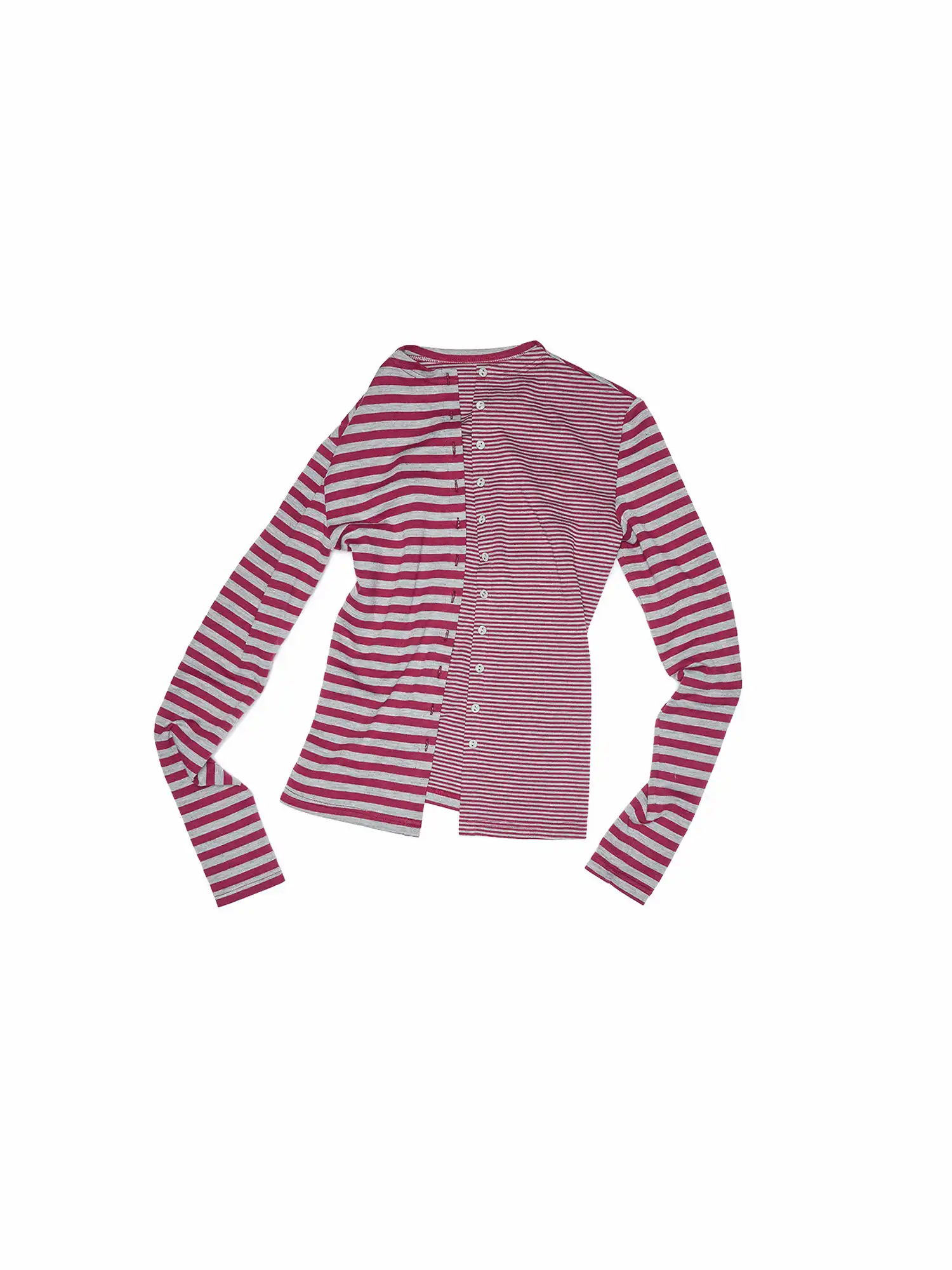 Y2K Stripe Knit Fitted Crop Long Sleeve Cardigan - Image 7