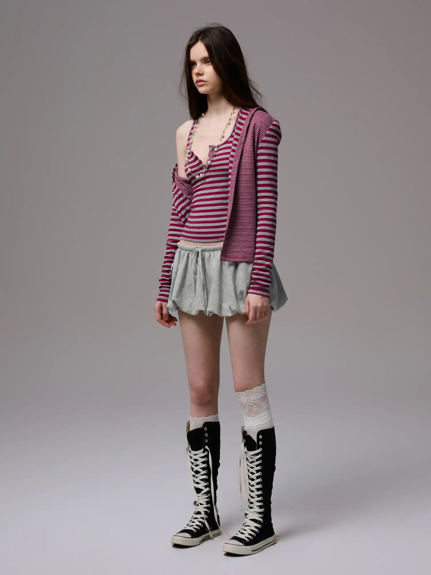 Y2K Stripe Knit Fitted Tank - Image 5