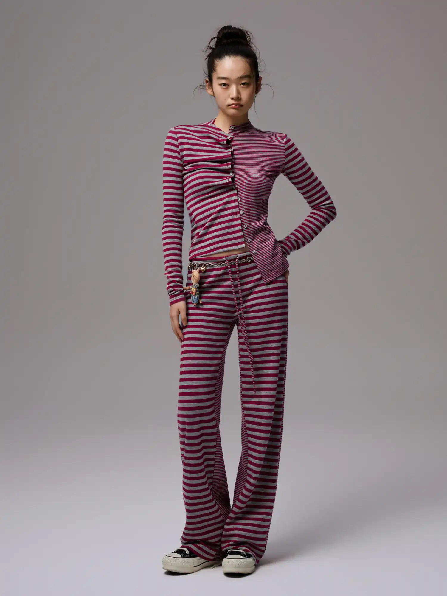 Y2k Stripe Knit Long Pant - Image 5